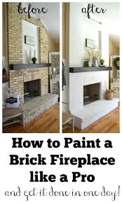 Brick masonry fireplaces can date a room. How To Paint A Brick Fireplace Sarah Joy Brick Fireplace Makeover White Brick Fireplace Updating House