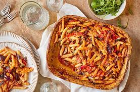 Pour in the passata and tomato purée and cook for a further 5 minutes, until almost all the. Chicken Bake Penne Pasta Recipes Tesco Real Food