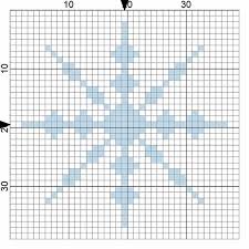 easy snowflake needlepoint chart