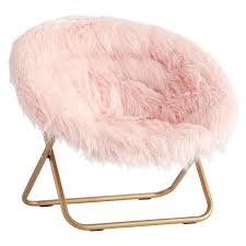himalayan faux fur blush hang a round chair gold room decor rose gold room decor fluffy chair
