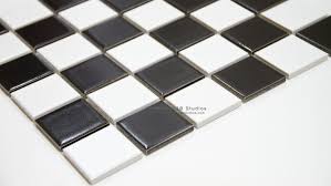 Black And White Porcelain Mosaic Tile Checkered Matte Porcelain Mosaic Porcelain Mosaic Porcelain Mosaic Tile Mosaic