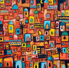 Moroccan Moon Acrylic Abstract Canvas Painting 2019 Acrylic Painting By Janice Macdougall Diy Canvas Art Abstract Canvas Painting