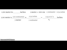 A meter equals 39.37 inches because 1 times 39.37 (the conversion factor) = 39.37 Unit Conversion 1 00 Meter To Inches Youtube