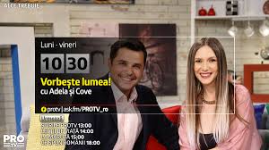 Emisiunea abordează subiecte din toate sferele de interes, de la modă, frumusețe, sănătate și până la cooking și parenting. Vorbeste Lumea Este Azi La Protv Cu Adela Si Cove De La 10 30 Ask Fm Protv Ro