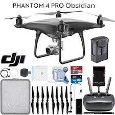 The phantom 4 pro obsidian has a maximum flight time of 30 minutes frome a 5870mah removable battery, providing more time in the air to capture the perfect mobile app: Dji Phantom 4 Pro Obsidian Quadcopter Drone Ready To Fly Bundle Buy Online In Luxembourg At Luxembourg Desertcart Com Productid 47848200