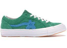 Buy and sell authentic converse one star ox golf le fleur rainbow sole shoes 166409c and thousands of other converse sneakers with price data and release dates. Converse One Star Ox Tyler The Creator Golf Le Fleur Jolly Green 160322c