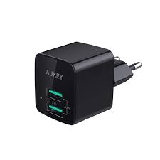 Aukey Chargeur Secteur Usb Ultra Compact 2 Ports Sortie Usb 2 4a Chargeur Mural Universel Pour Iphone Xs Iphone Xs Max Iphone Xr Samsung Usb Chargeur Iphone
