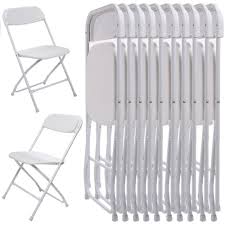 Ktaxon 10pcs Commercial Plastic Folding Chairs Stackable Wedding Party Chairs White Walmart Com Plastic Folding Chairs Folding Chair Party Chairs