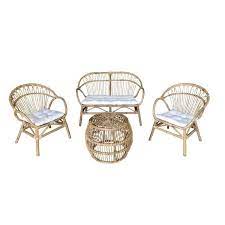 salon de jardin en rotin naturel avec coussin 4 pe coussin salon de jardin fauteuil osier salon de jardin