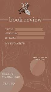 Instagram Story Book Review Template In 2020 Book Review Template Book Instagram Instagram Template Design