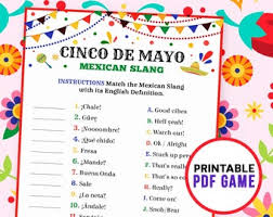 Cinco de mayo trivia questions and answers will be delivering some facts on the special celebration of the mexican army's victory over the french empire. Cinco De Mayo Game Etsy