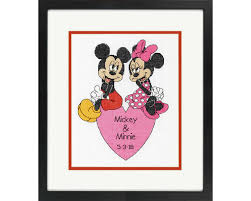 Mickey & Minnie Wedding Record Cross Stitch Kit only £23.00