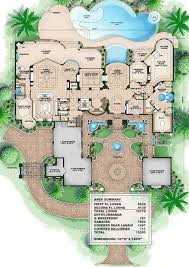 Tuscan Style Mansion Mediterranean House Plans House Floor Plans Luxury House Plans