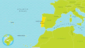 Map of portugal, satellite view. Portugal