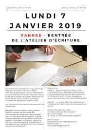 Atelier D Ecriture Vannes Prochain Atelier D Ecriture Le Lundi 7 Janvier 2019 Joyeux Noel Et Bonnes Fetes De Fin D Annee Scenariste Vannes Ecrivain