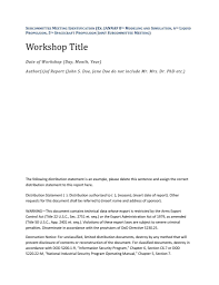 Jannaf Workshop Final Report Template With Regard To Section 7 Report Template Great Cretive Templates In 2020 Report Template Professional Templates Templates