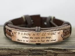Coordinate Bracelet Inspirational Quote Latitude Longitude Motivational Jewelry Leather Cuff Coordinates Bracelet Leather Cuffs Motivational Jewelry