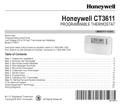 Automated modulation control improves energy efficiency and optimisation features learn how the room is heated, requiring less user interaction. Honeywell Ct3611 Owner S Manual Pdf Download Manualslib