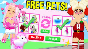 To avoid this sort of adulting, at least in the game, some loopholes can earn you certain objects for free. I Traded A Free Pet To Every Person In The Server Roblox Adopt Me Trading Youtube