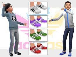 Air jordan 4 retro ( male & female). Lollaleeloo S Adidas Shoes For Sims Kids