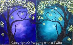 Painting Idea Via Painting With A Twist Lansing Mi Night Painting Couple Painting Couples Canvas Painting