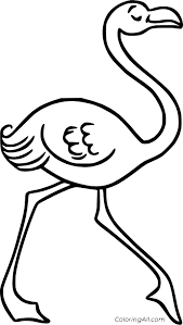 Add some lines to form the neck and legs. Easy Cute Flamingo Coloring Page Coloringall