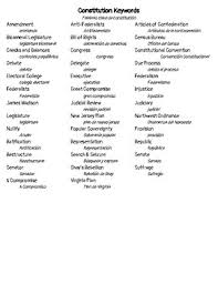 Constitution Discussion Starter Sentence Stems And Key Words Eng And Span