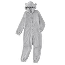 Womens Onesie - Adult Footie Pajamas, Hoodie Footie, Zip Front Gray L |  Fruugo TR