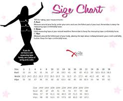 xcite size chart