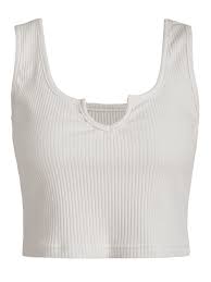 Ribbed Scoop Crop Tank Top Black Lavender Blue Light Gray Light Pink Pale Blue Lily Warm White White White Crop Top Tank Black Crop Top Tank White Crop Tank