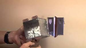 Square Box 4 Square Junction Box W Old Work Clips Plaster Ears Side Bottom Knockouts 52181 Ow Youtube