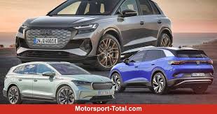 Der skoda enyaq iv feierte am 1. Audi Q4 E Tron Skoda Enyaq Iv Und Vw Id 4 Im Ersten Vergleich