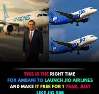 About launching a "Jio Airlines," the idea has become a ...