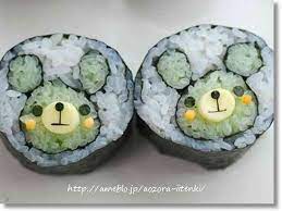 運動会 行楽くまさんの海苔巻き キャラ弁 by ママのお母さん レシピ 日本食のアート 寿司アート 食品アート