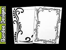 Black Border Designs On Paper Border Designs Project Work Designs Borders For Projects Youtube Borders For Paper Paper Design Border Design