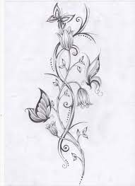 Pin By Simone Laukart On Tattoo Ideals Vine Tattoos Butterfly With Flowers Tattoo Flower Vine Tattoos