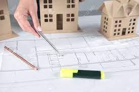 Maybe you would like to learn more about one of these? House Plan Blueprint And Model House Concept For New House Design Or Home Improvement Stock Photo Picture And Royalty Free Image Image 67506089