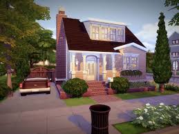This Building Was Made Especially For A Single Sim Or A Young Couple With Low Budget 50 000 All Furnished Sims 4 House Design Sims 4 House Plans Sims House
