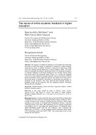 Uitm.edu.my is not affiliated with us in any. Pdf The Nature Of Online Students Feedback In Higher Education Nurazleena Ismail And Wan Fairos Wan Yaacob Academia Edu