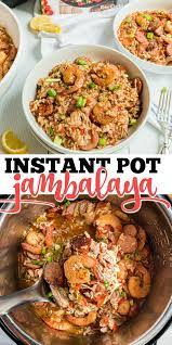 A Spicy Stew With Sausage Chicken And Shrimp Jambalaya Warms Your Belly And Your Sou Jambalaya Recipe Instant Pot Jambalaya Recipe Instant Pot Dinner Recipes