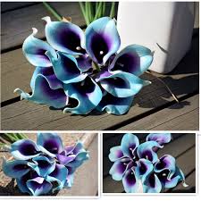 To bring your wedding floral dreams to life, begin with a rough idea of your wedding theme and colour scheme, the style of bouquets you are after, and your estimated flower. 10 Teal Purple Picasso Calla Lilies Real Touch Flowers For Silk Wedding Bouquets Centerpieces Wedding Decorations Calla Lily Touch Flowerreal Touch Aliexpress