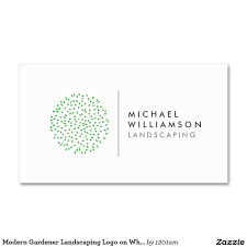 Modern Gardener Landscaping Logo On White Double Sided Standard Business Cards Pack Of 100 Carte De Visite Logo Arbre Coach Bien Etre