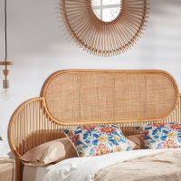 Afin de créer une ambiance chaleureuse, n'hésitez pas à la coordonner avec la commode. Selection De Tete De Lit En Rotin Pour Une Chambre Boheme 31m2