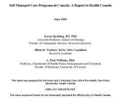 Are you an experienced care professional who could manage a team of carers and strive to provide the best care possible? Self Managed Care Programs In Canada A Report To Health Canada Canada Ca