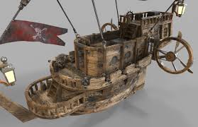 Airship 3d Model Steampunk Ship Steampunk Airship Airship