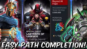 #path 2 with my new rank 5 champ %* ghost follow me on instagram. Labyrinth Of Legends Easy Path Completion W 5 Star Aegon Marvel Contest Of Champions Youtube