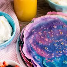 Galaxy food equipment is a lifestyle retailer dedicated to inspiring customers through a unique combination of product, creativity and cultural understanding. Galaxy Unicorn Crepes With Glitter Buttermilk Syrup Recipe And Video Ashlee Marie Real Fun With Real Food