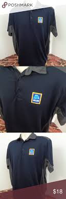 Aldi Grocery Mens Blue Polo Shirt Large Blue Polo Shirts Grey Polo Shirt Blue Man