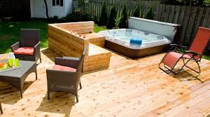 Terrasse Avec Spa Integre Renovation Bricolage Patio Outdoor Paradise Swim Spa