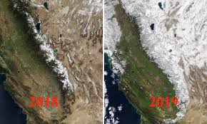 nasas hi res images show californias 2018 snowpack vs the